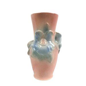 Vase Royal Copley Spaulding China Pink Blue floral flowers, vintage 1940-50's